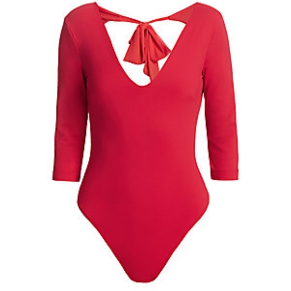 FREE PEOPLE Intimately Red Wear My Heart Bodysuit - Picture 1 of 4